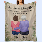 Mère et filles depuis le début - Couverture personnalisée - Anniversaire, cadeau de fête des mères pour les mères, les grands-mères, les filles